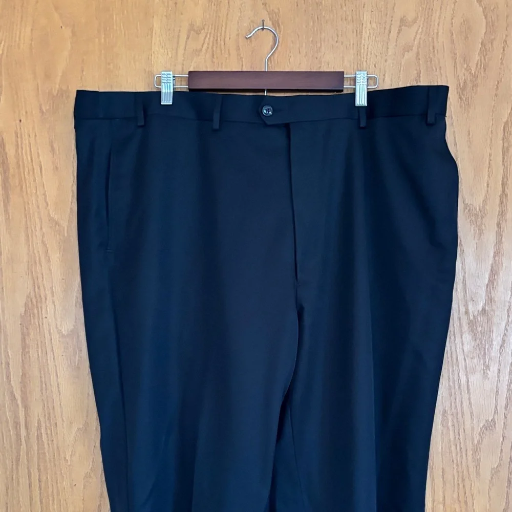 Roundtree & Yorke Black/ dark Gray Men's Dress Pants - Easy Care - Picture 4 of 6